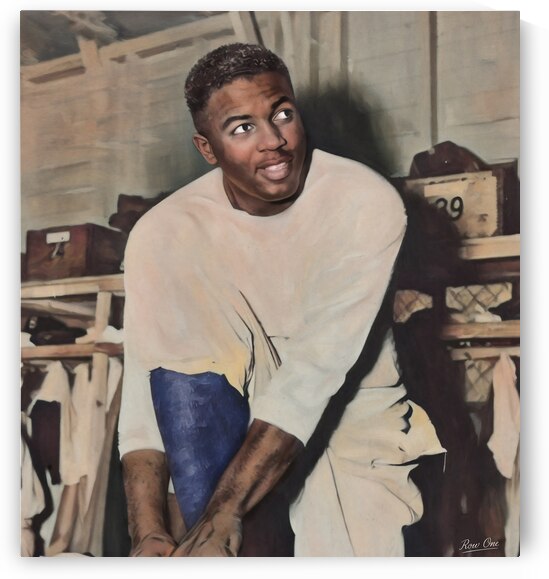 Jackie Robinson Dodgers Locker Room Art by Row One Brand