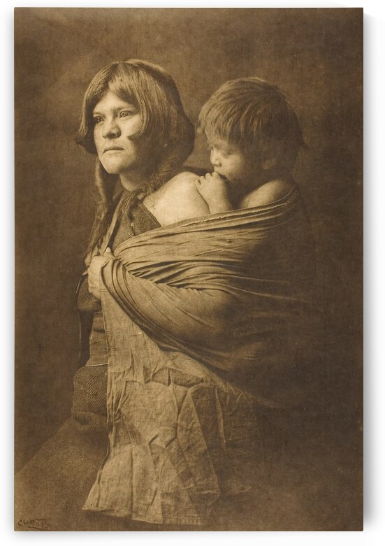 A Hopi  Mother by Edward S. Curtis 1921 by ValergeneArt