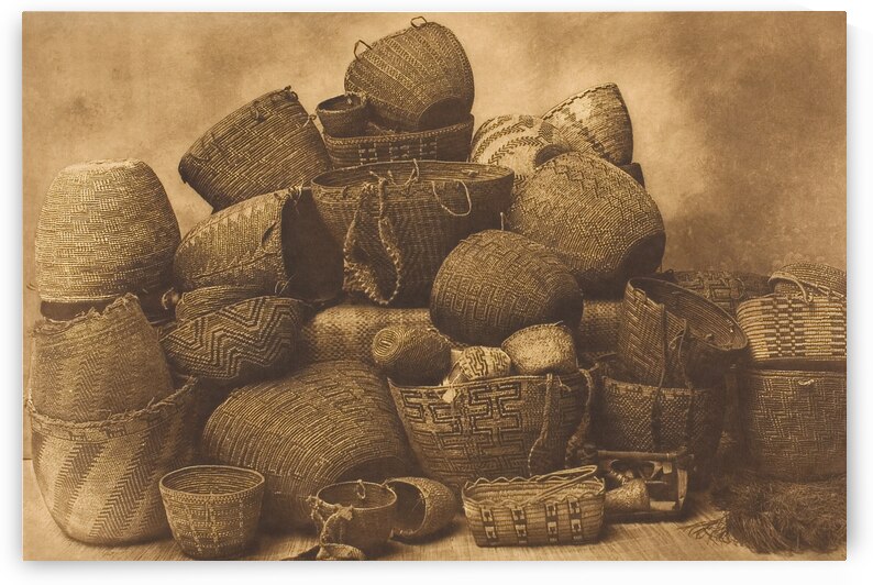 Puget Sound Baskets by Edward S. Curtis 1912 by ValergeneArt