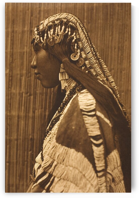 Wishham Girl Profile by Edward S. Curtis 1910 by ValergeneArt