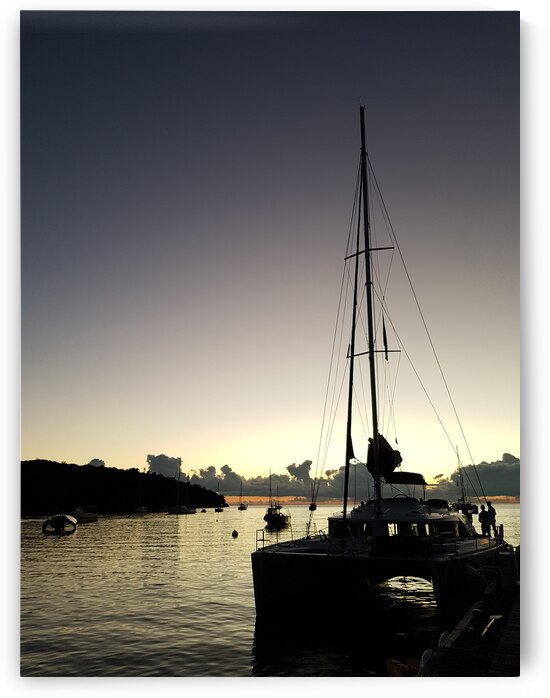 dock at dusk by Carinou Art
