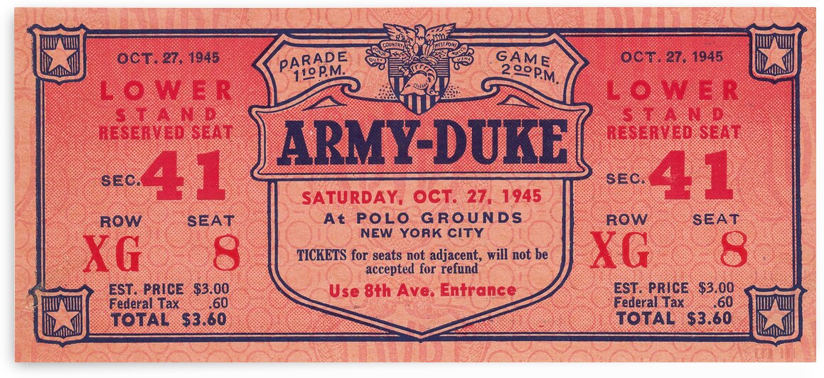 1945 Duke vs. Army by Row One Brand