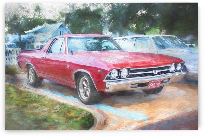 1969 Red Chevrolet El Camino SS 396 X15 1 by Rich Franco