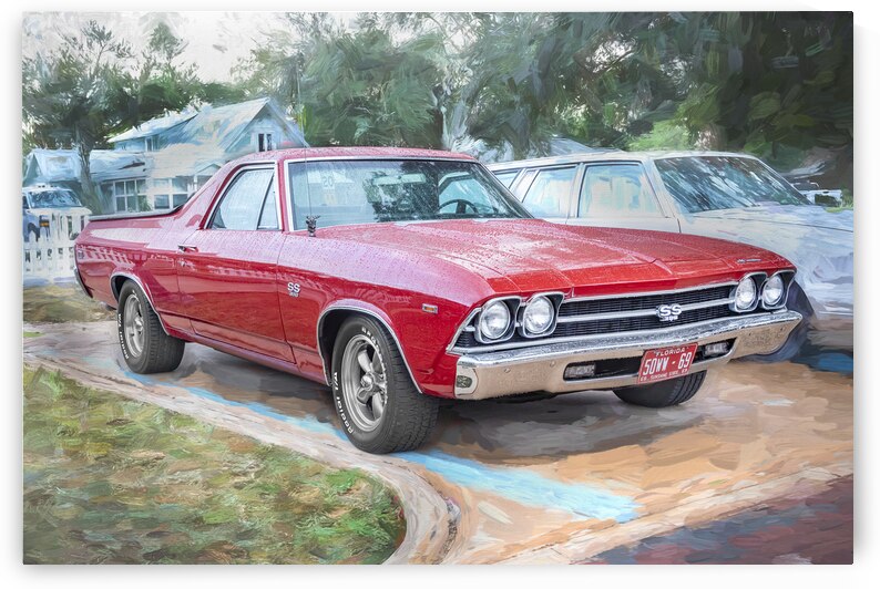 1969 Red Chevrolet El Camino SS 396 X15 2 by Rich Franco