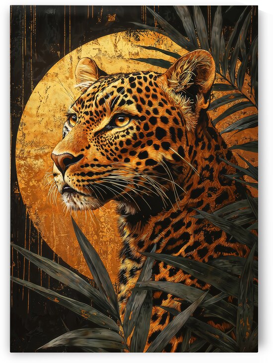 Majestic Leopard – Golden Jungle Elegance by Anne Laure GOUPIL