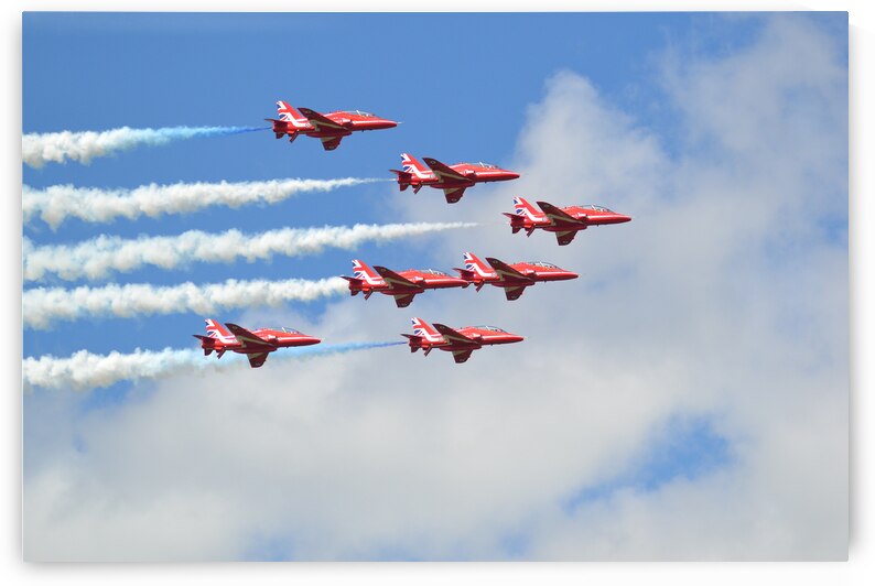 RAF Red Arrows  smoke transition by Ross Sharp