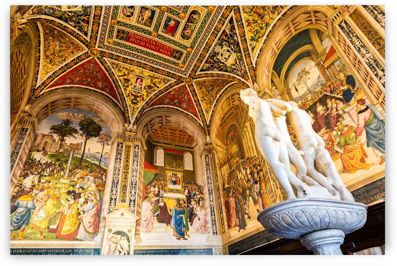 Siena Italy   interior of the Piccolomini library located in th by Paolo Modena
