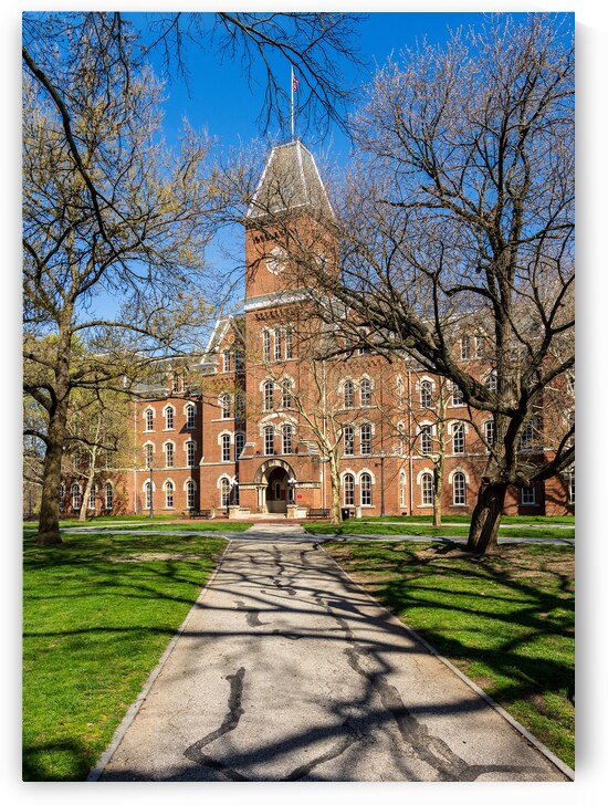 Facade of iconic University Hall on the Oval at OSU in Columbus  by Steve Heap