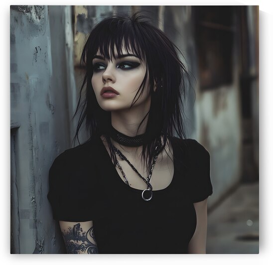 Edgy Punk Portrait with Dark Allure by Fab Haven