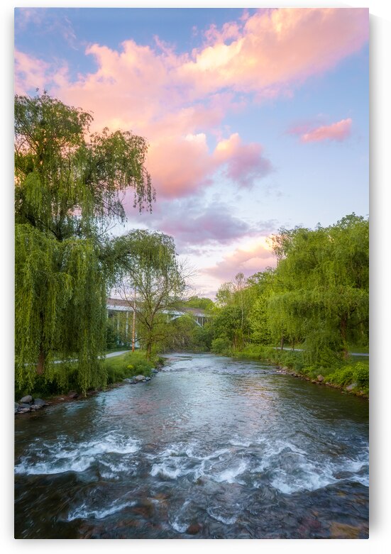 Colorful Clouds Over the Little Lehigh Creek by Jason Fink