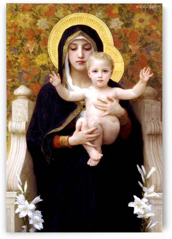 william-adolphe bouguereau - The Virgin of the Lilies . 1899 by Wirla