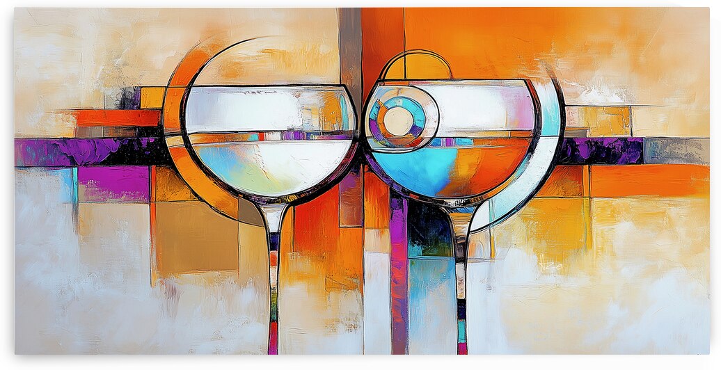 Kissing Wine Glasses by HueZo