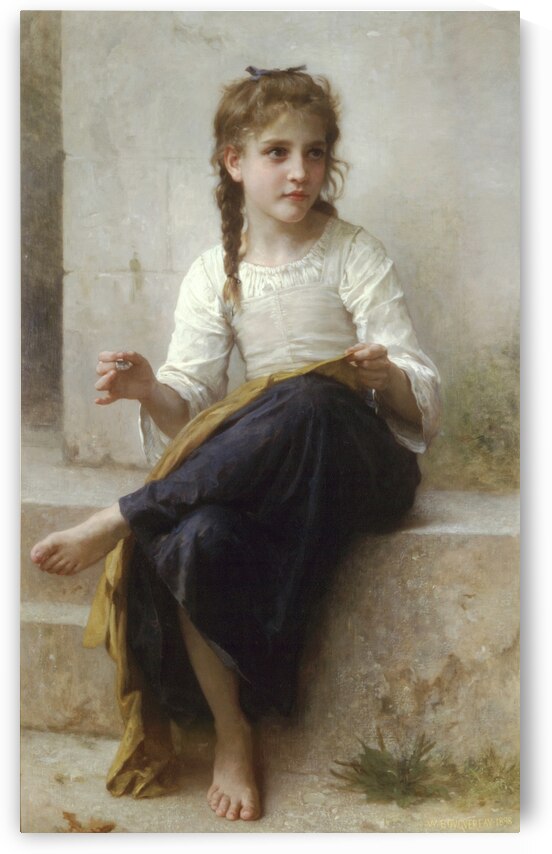 William-Adolphe Bouguereau - Sewing . 1898 by Wirla