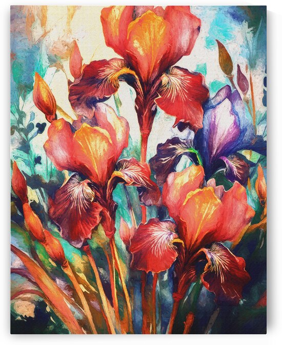 COLOURFUL IRISES by Thea Menagh