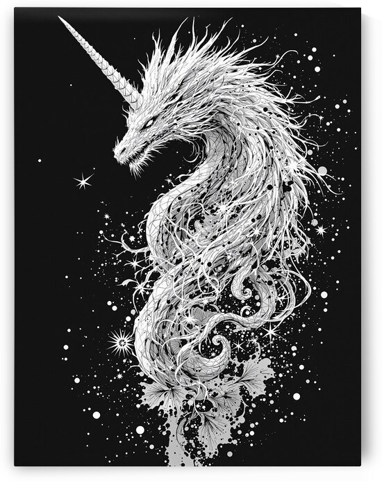 Celestial Unicorn: A Mystical Creature of Light and Shadow by REALLY