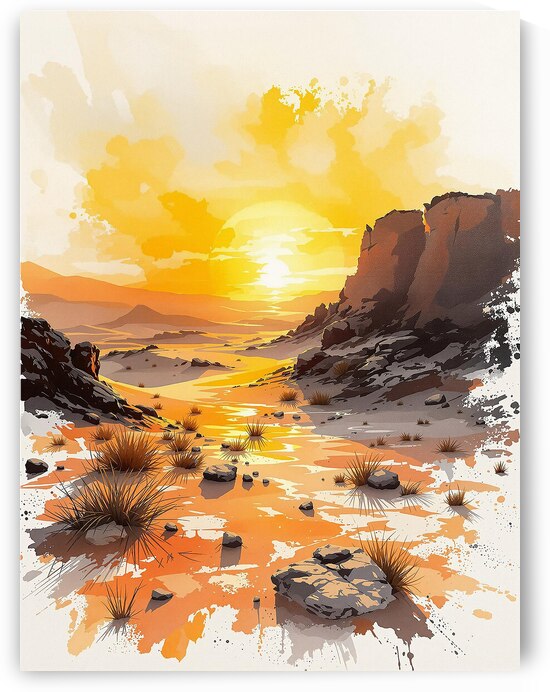 Desert Sunset: A Vivid Scene of Sand and Sky by REALLY