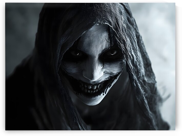 Haunted Smiling Ghost in Darkness by Fab Haven