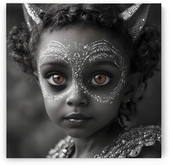 Mystical Child with Glittered Face by Fab Haven