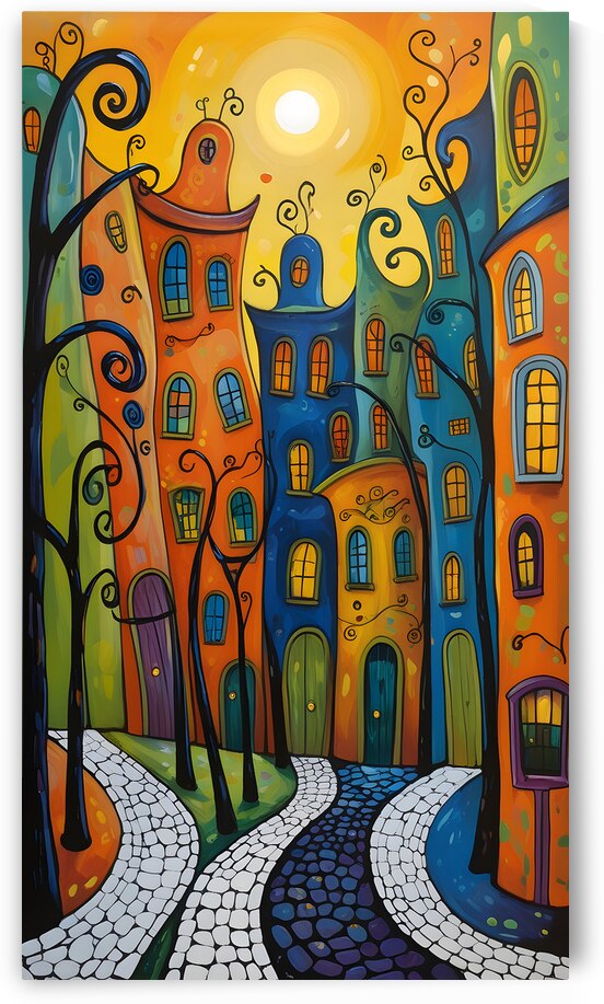 Whimsical Streets of Sunlit Dreams by WallArtShow