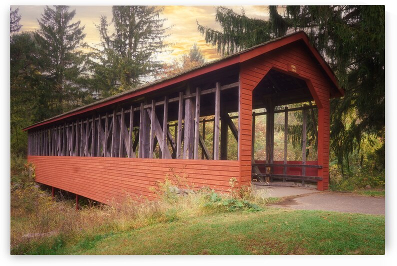 Harrity Covered Bridge Long View by Jason Fink