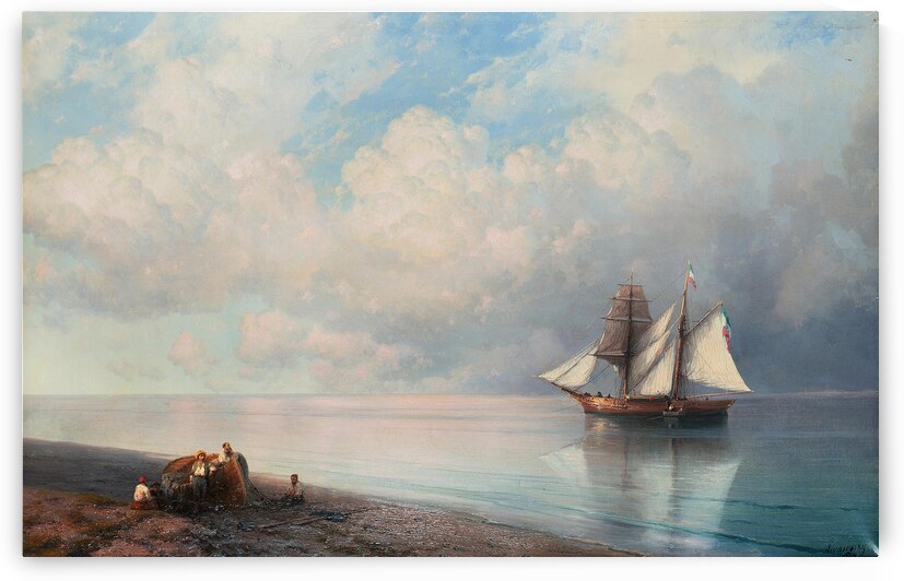 Ivan  Aivazovsky - Calm early evening sea . 1884 by Wirla
