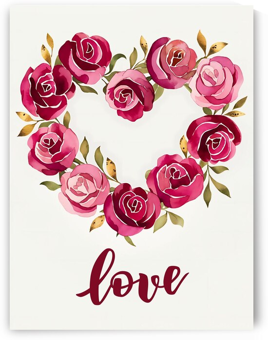 Romantic Floral Valentines Day Decor by Chic Art