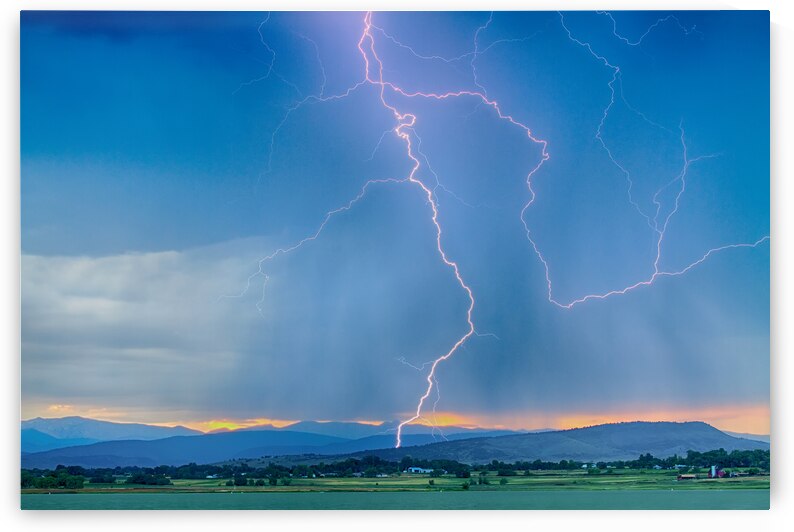 Rocky Mountain Foothills Lightning Strikes HDR by Bo Insogna