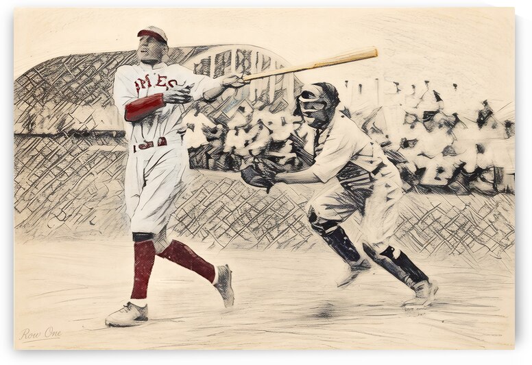 Early 1900s Iowa State Baseball Art by Row One Brand