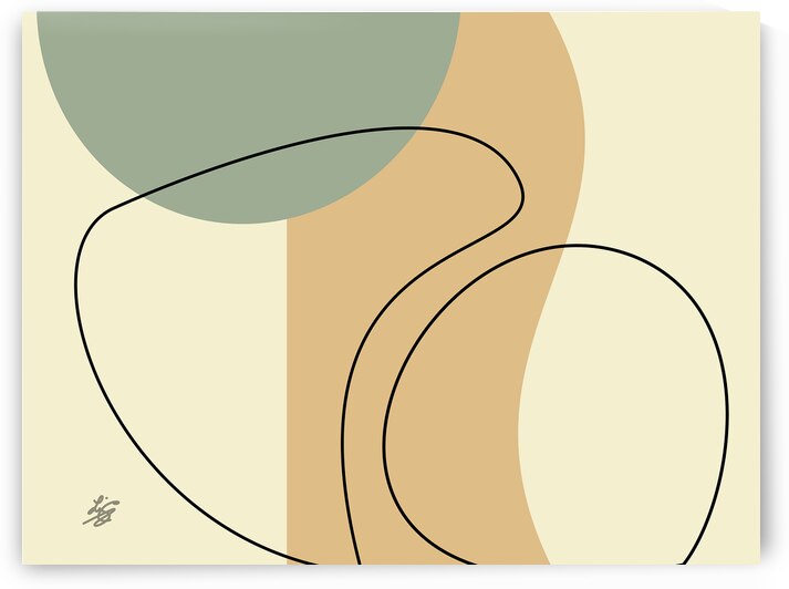 Beige Abstract by Liz Cereby