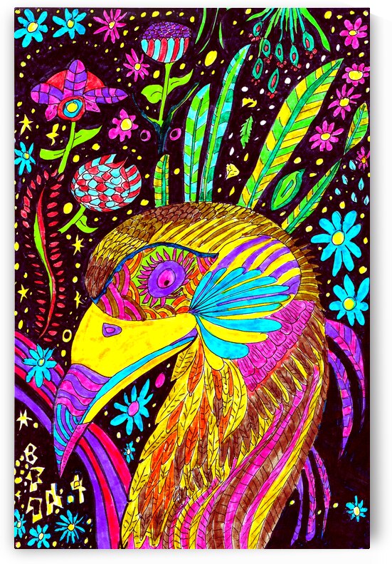 Abstract Psychedelic Bird by Catriona Roberts Nature Photography and Designs