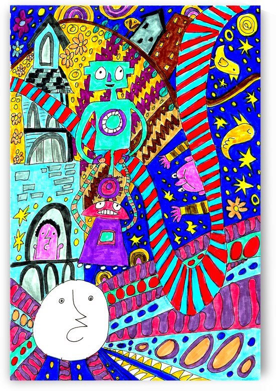 Abstract Vibrant Doodle Fantasy by Catriona Roberts Nature Photography and Designs