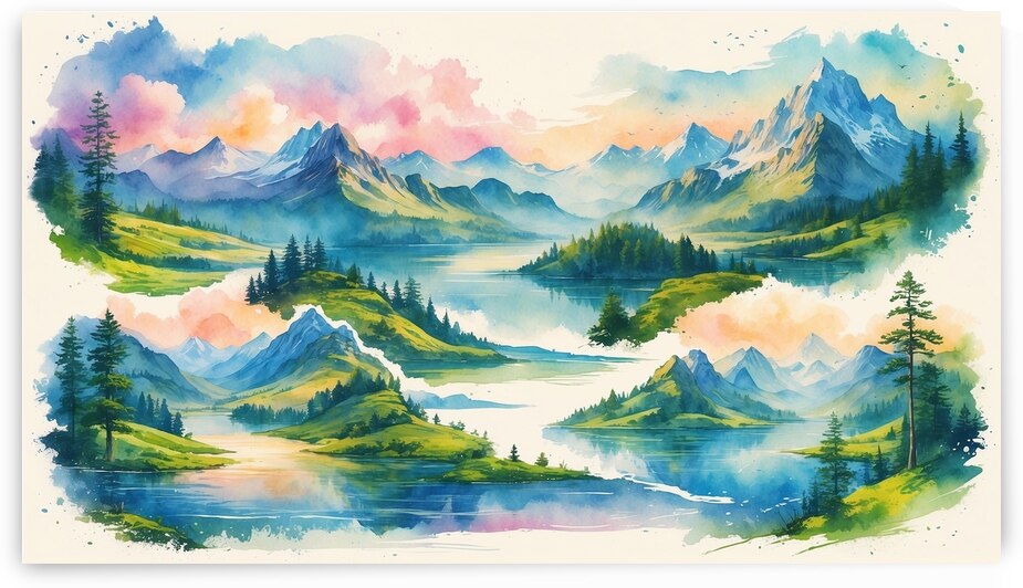 Serene Mountain Reflections by Jacob Farkas