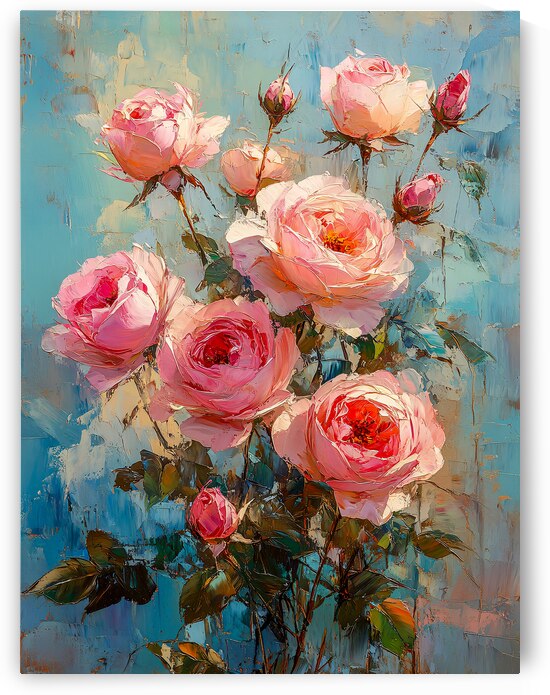 Traditional Pink Roses by Travelling Light