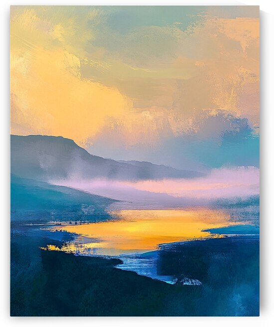 Soft Abstract Landscape Misty Valley by Travelling Light