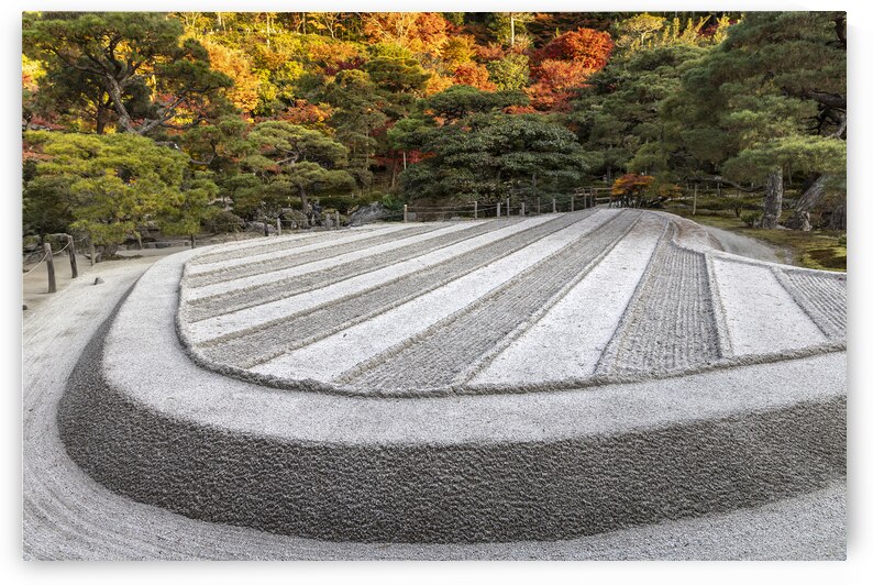 detail of sand garden in ginkaku ji temple Kyoto by Gualtiero Boffi
