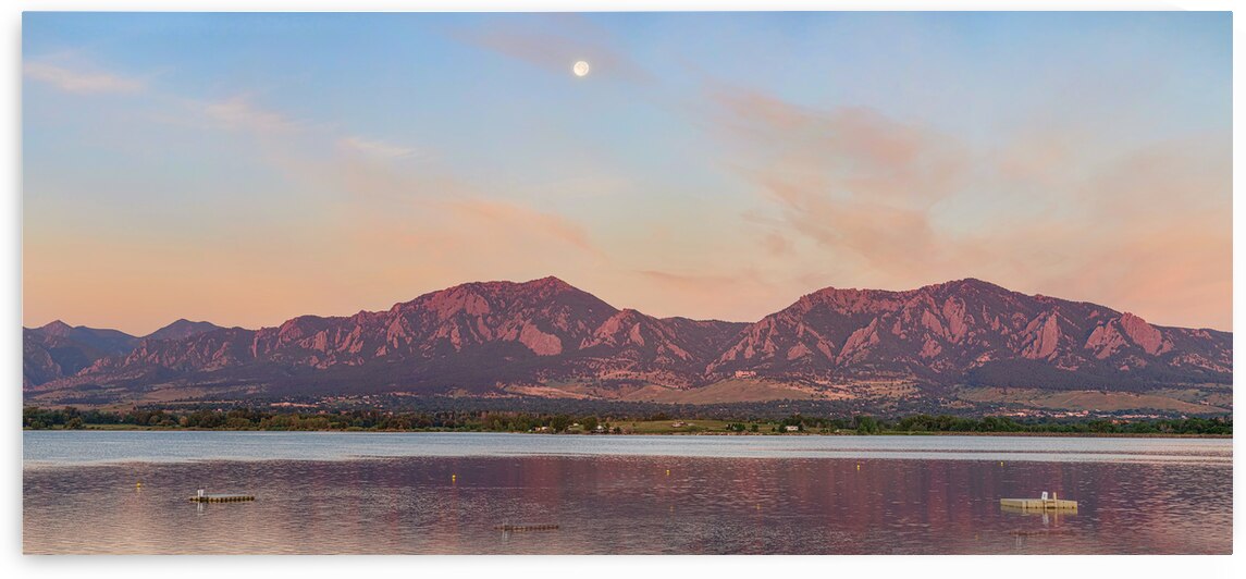 Blue Moon Front Range Boulder Sunrise Panaorama by Bo Insogna