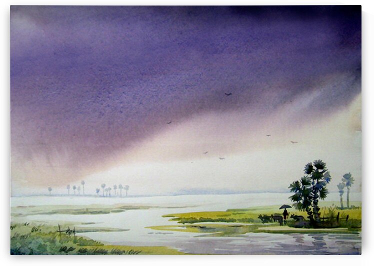 Monsoon Rural Landscape by Samiran Sarkar
