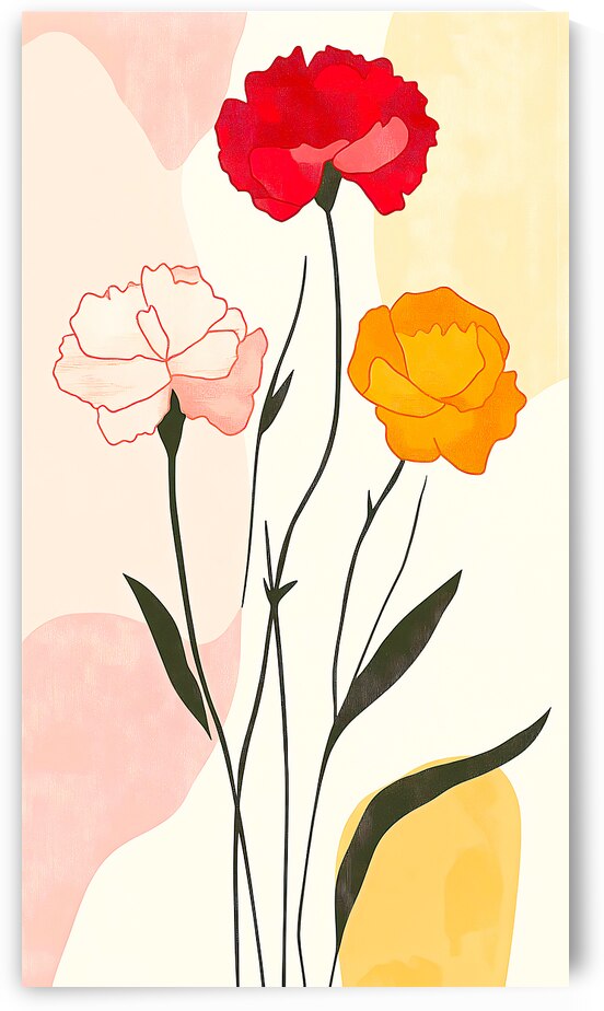 Modern Flowers Panel by Travelling Light