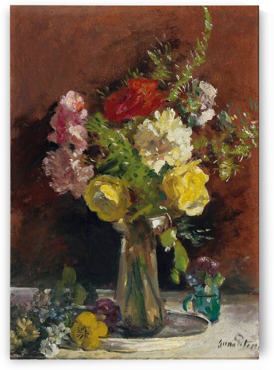 Flower Piece In A Vase by Anna Peters [1843–1926] by MyCozyFineArt