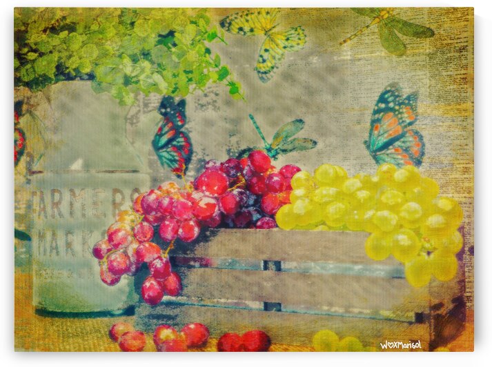 Grapes and Butterflies by With Love by Marisol