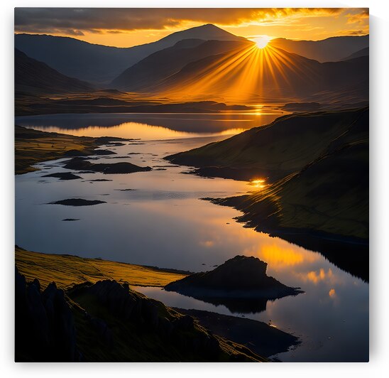 Golden Glow over Valleys by Fab Haven