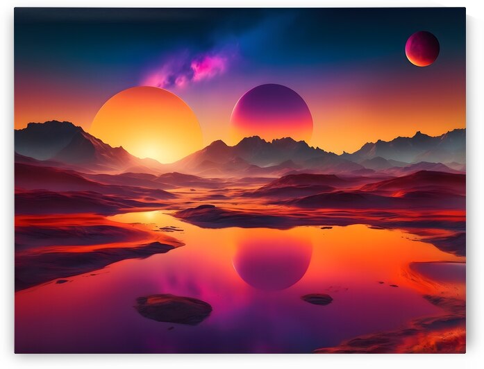 Fantasy World with Triple Suns by Fab Haven