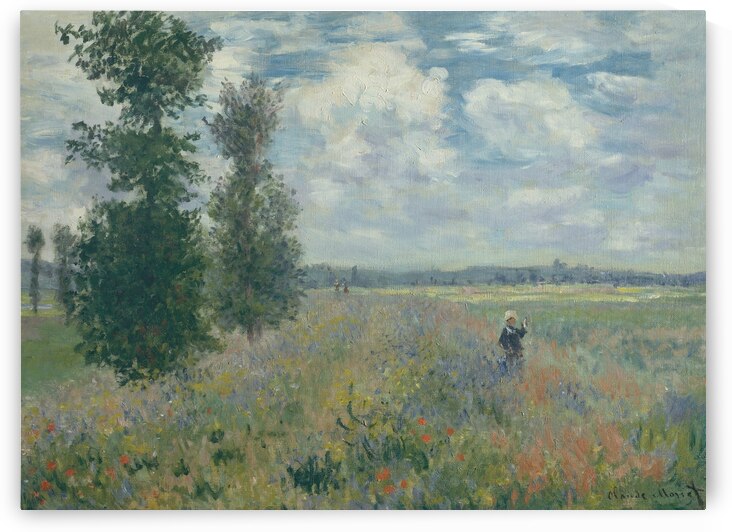 Poppy Fields near Argenteuil [1875] by Claude Monet [1840–1926] by MyCozyFineArt