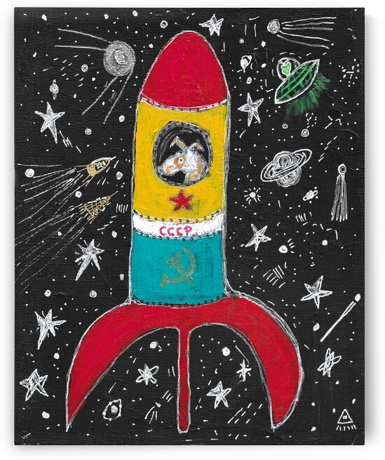 Space Dog Laika by Robert Burton