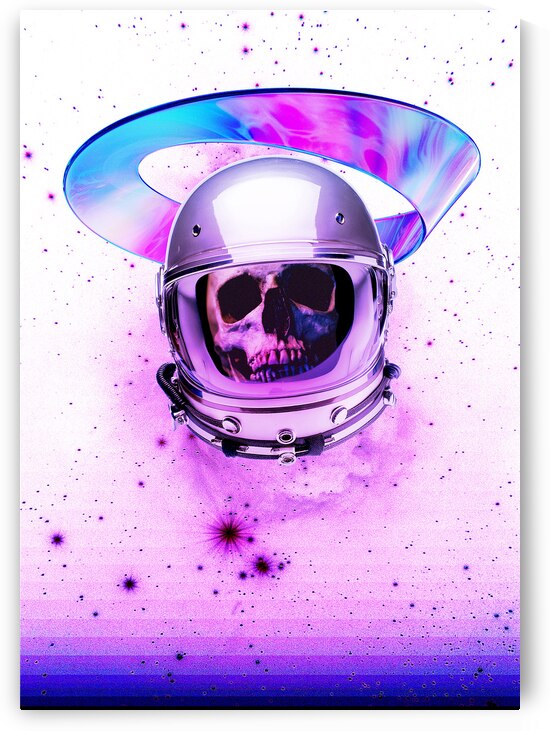 Astronaut Skeleton Skull In Subspace by Kiyo Arts