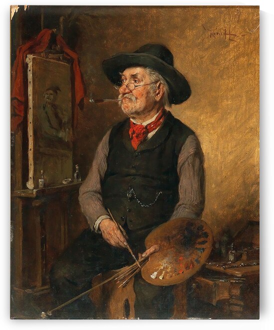 A Painter At The Easel. By Hermann Kern [1838–1912] by MyCozyFineArt