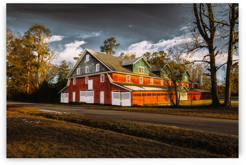Old South Carolina Red and Green Barn by Norma Brandsberg Photography