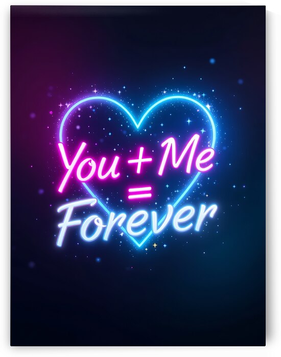 Valentines Neon Love Wall Art by Chic Art