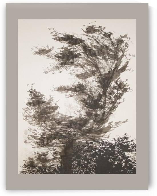 arbre sumi e by Marcel Jomphe