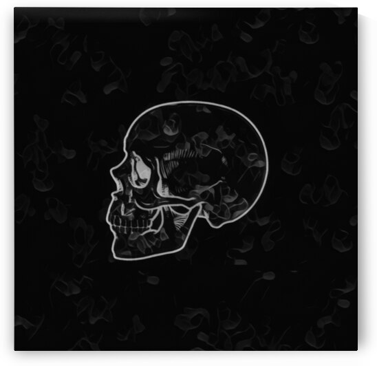 Black & white Skull by Millie R Lissow